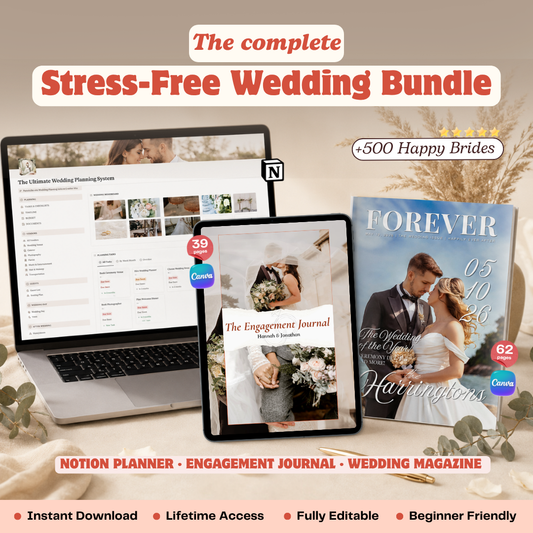 Stress-Free Wedding Bundle | Plan Your Entire Wedding Without the Overwhelm