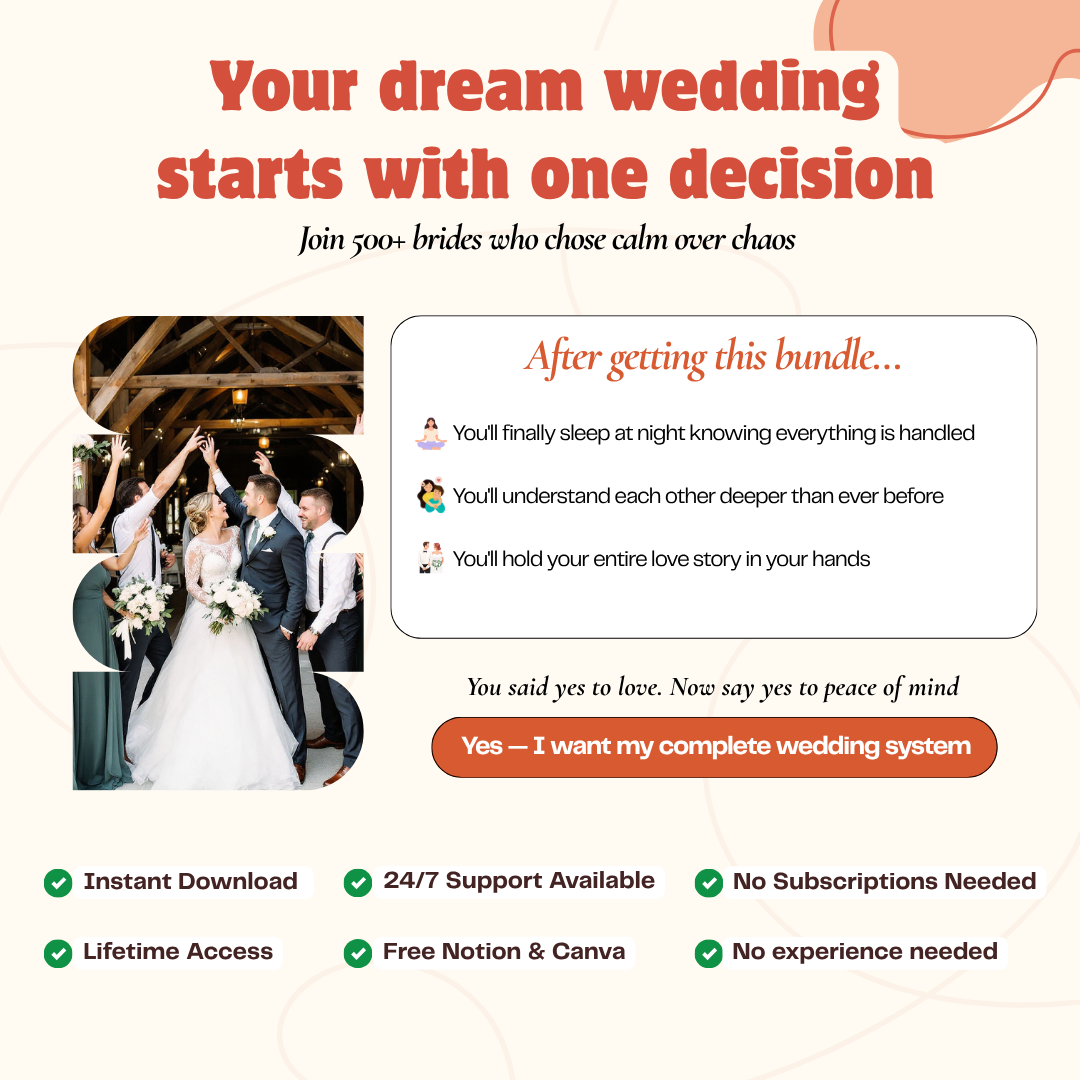 Stress-Free Wedding Bundle | Plan Your Entire Wedding Without the Overwhelm