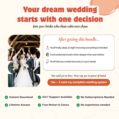Stress-Free Wedding Bundle | Plan Your Entire Wedding Without the Overwhelm